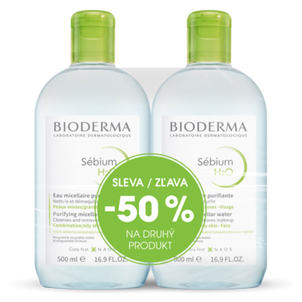 BIODERMA Sébium Micelární voda Výhodné balení 1+1 500 ml