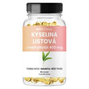 MOVIT ENERGY Kyselina listová L-methylfolát 400 mcg 90 tobolek