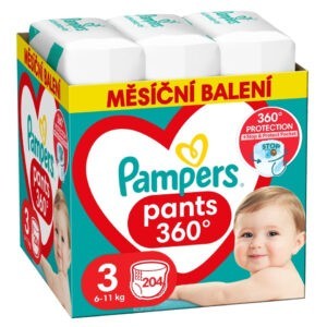 PAMPERS Plenkové kalhotky vel. 3 box 6-11 kg 204 ks