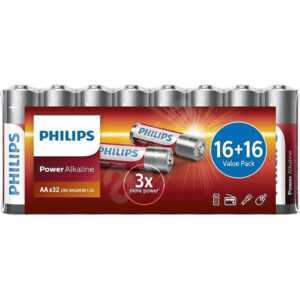 PHILIPS LR6P32FV/10 Power Alkaline tužkové baterie 32 kusů