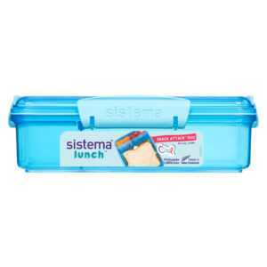 SISTEMA LUNCH Krabička na svačinu s 2 přihrádkami modrá 975 ml