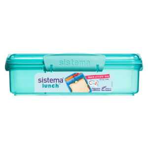 SISTEMA LUNCH Krabička na svačinu s 2 přihrádkami zelená 975 ml