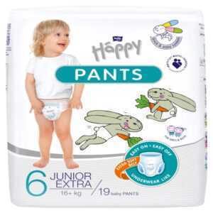 BELLA HAPPY Pants plenkové kalhotky Junior Extra 6 a 19 kusů