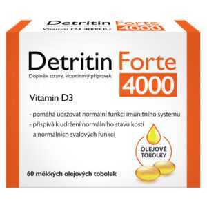 DETRITIN Forte vitamin D3 4000 IU 60 měkkých tobolek