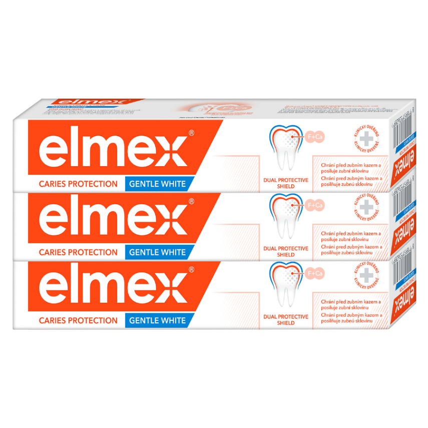 ELMEX Caries Protection Whitening Zubní pasta proti zubnímu kazu 3x 75ml