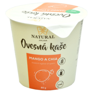 NATURAL JIHLAVA Ovesná kaše mango a chia bez lepku natural 80 g