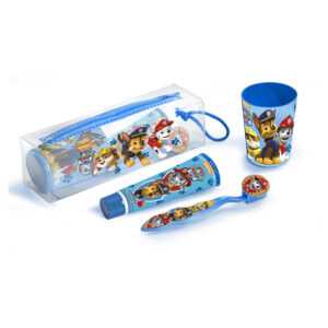 EP LINE Paw Patrol set dentální hygieny zubní kartáček + zubní pasta + sklenička