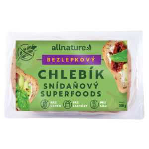 ALLNATURE Bezlepkový chlebík snídaňový superfoods 350 g