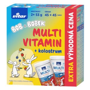 VITAR KIDS Multivitamin + kolostrum Bob a Bobek DUOPACK 2 x 45 tablet