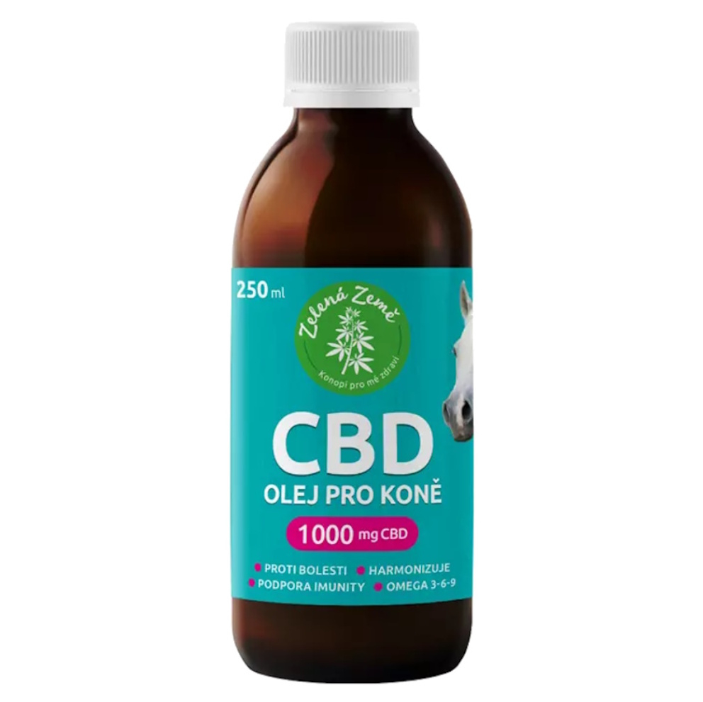 ZELENÁ ZEMĚ CBD olej pro koně 1000 mg 250 ml